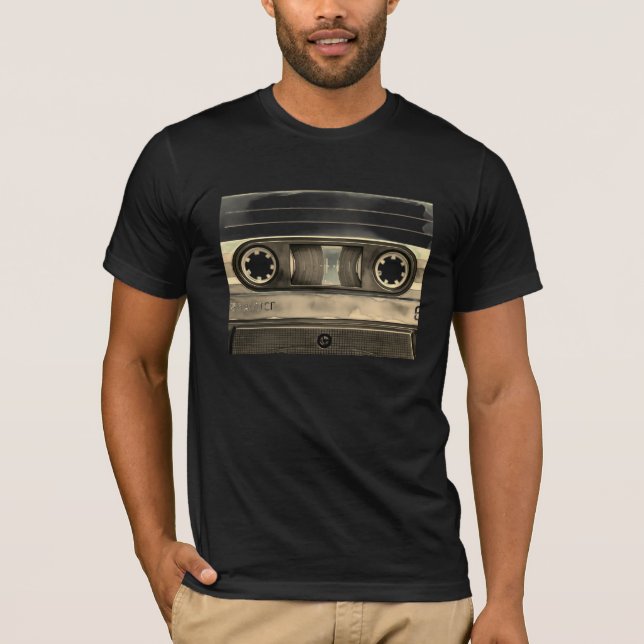 T-shirt Cassette Compacte Ancienne Rétro Vintage (Devant)