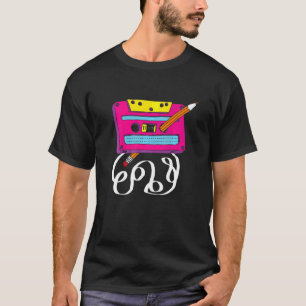 T-shirt Cassette Crayon 1980s Retro Vintage Throwback
