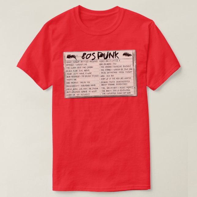 T-shirt Cassette de bande mixte Punk 80s (Design devant)