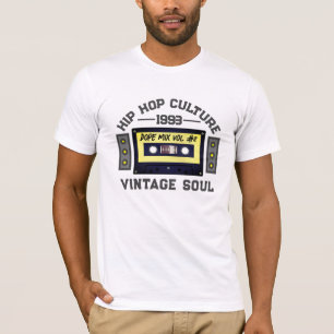 T-SHIRT CASSETTE DE LA CULTURE HIP HOP DES ANNÉES 90 GRAPH