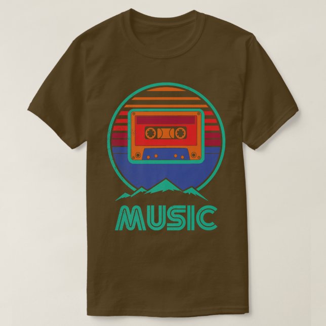 T-shirt Cassette de musique rétro les années 70 80s Musici (Design devant)
