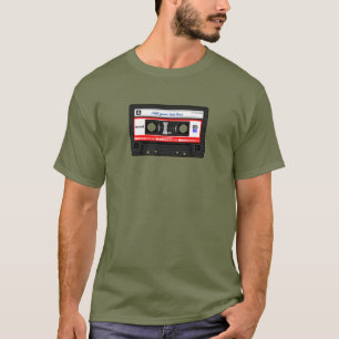 T-shirt cassette de musique vintage rétro-texte personnal