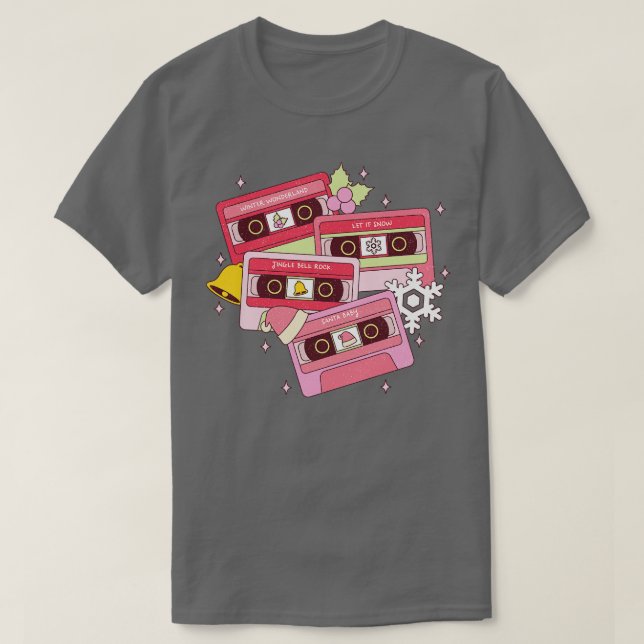 T-shirt Cassette de noël rétro (Design devant)