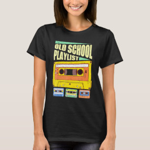 T-shirt Cassette Tape Musique Rétro 80s Old School Playlis
