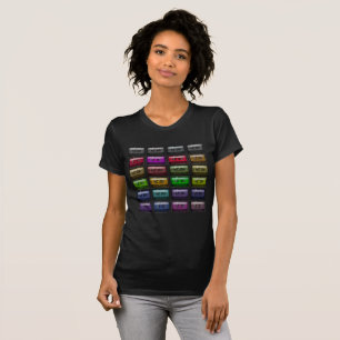 T-SHIRT CASSETTE TAPES RETRO MUSIQUE AMOUR