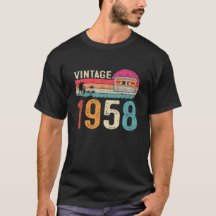 T-shirt Cassette vintage 1958 Né 64E Anniversaire