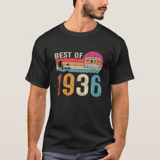 T-shirt Cassette vintage Best Of 1936 Né 86E Anniversaire