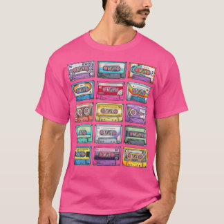 T-shirt Cassette vintage - Crayon 70's 80's 90's Music