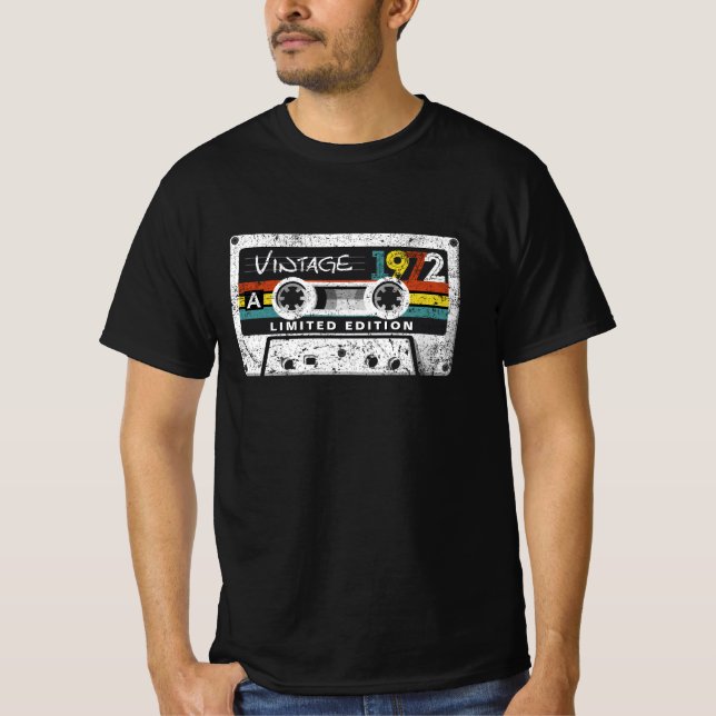 T-shirt Cassette vintage édition limitée 1972 (Devant)