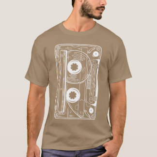 T-shirt Cassetteape soirée 90s tenue 80s Audio Musique Mi