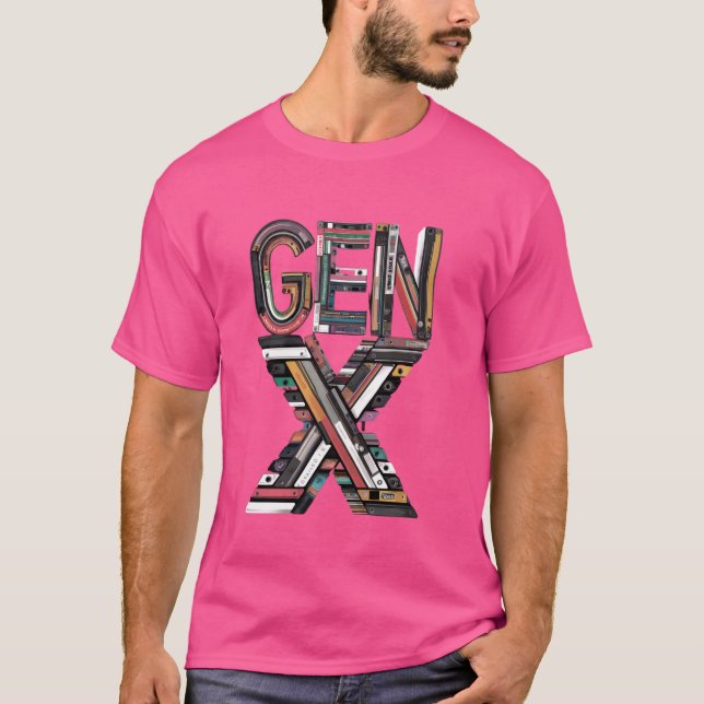T-shirt Cassettes rock Gen X 80u2019s (Devant)