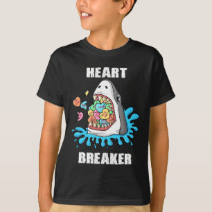 T-shirt Casseur de cœur de requin de la Saint-Valentin Drô