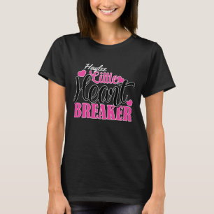 T-shirt Casseur de petit cœur rose personnalisé NOM