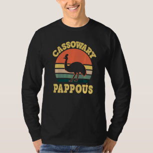 T-shirt Cassowary masculin Pappous Cassowary mignon Parti