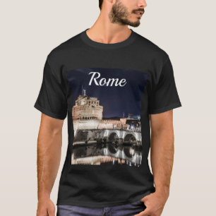 T-shirt Castel Sant Angelo la nuit à Rome