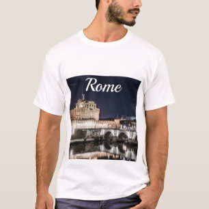 T-shirt Castel Sant Angelo la nuit à Rome