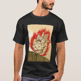 T-shirt Castelo Animado - Fanart / ghibli Básica