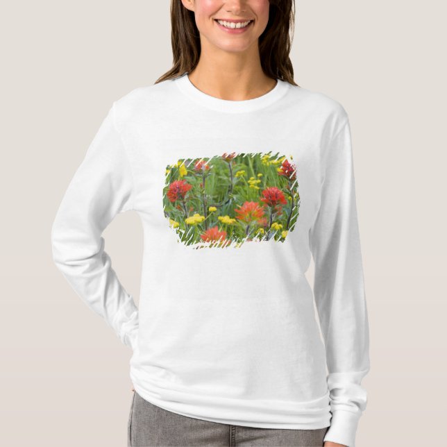 T-shirt Castilleja et biscuitroot fleurs sauvages (Devant)