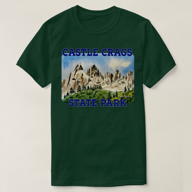T-shirt Castle Crags State Park Californie (Design devant)