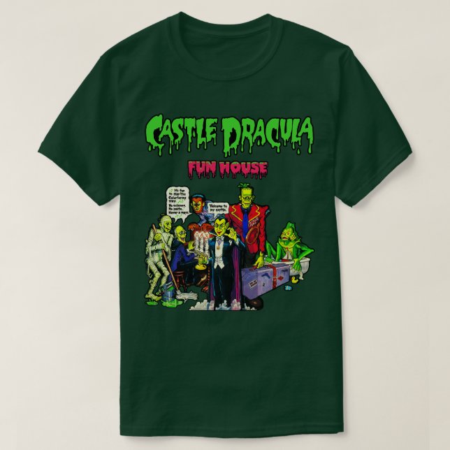 T-shirt Castle Dracula Fun House (Design devant)