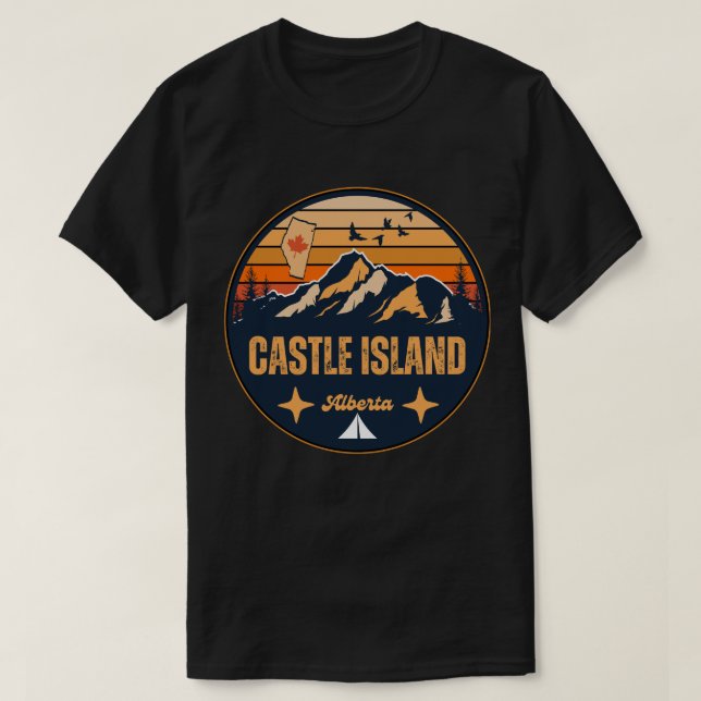 T-shirt Castle Island, Alberta (Design devant)