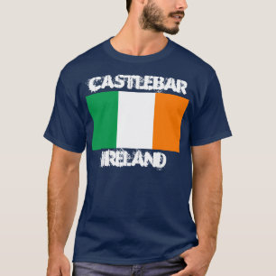 T-shirt Castlebar, Irlande avec drapeau irlandais