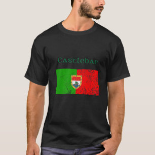 T-shirt Castlebar, Mayo Shamrock Ireland Flag, Craic And C