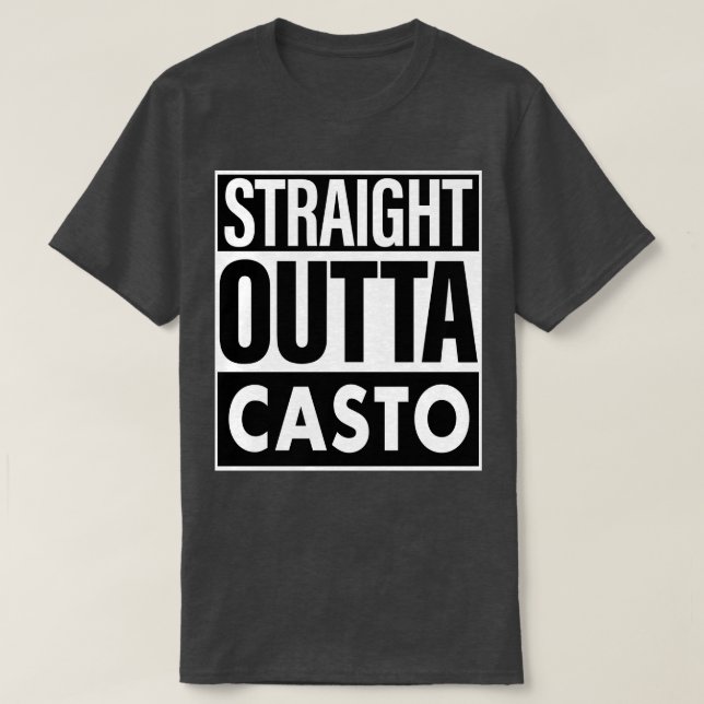 T-shirt Casto Nom Stright Outta Casto (Design devant)