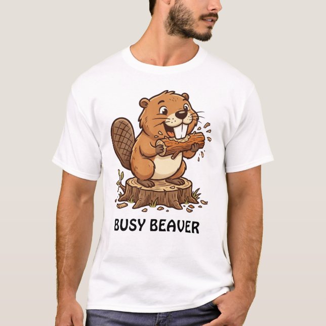 T-shirt Castor affairé (Devant)
