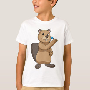 T-shirt Castor aux fléchettes avec fléchette