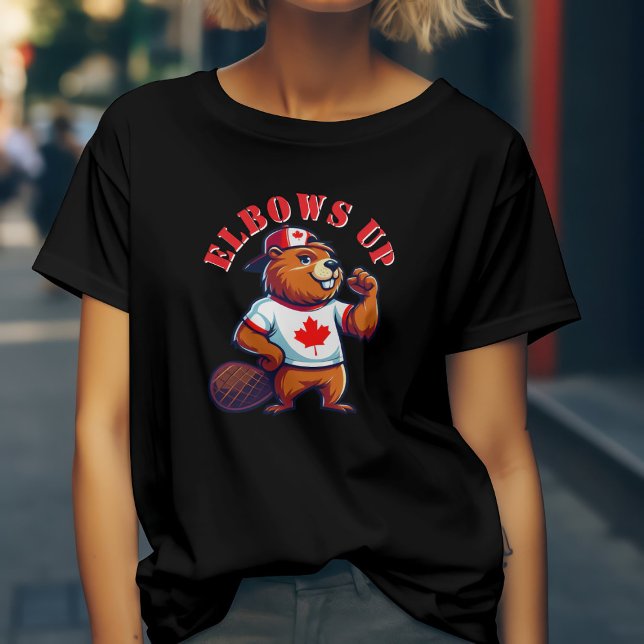 T-shirt Castor Canadien Elbows Up (Créateur téléchargé)