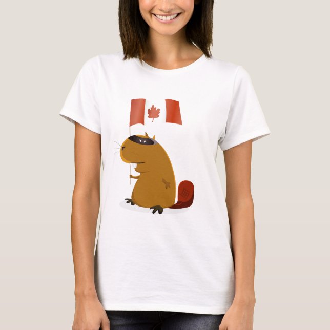 T-shirt Castor de jour du Canada (Devant)