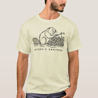 T-shirt Castor Ingénieur Original de la Nature Animal Drôl