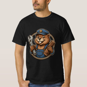 T-shirt Castor Mécanicien - Constructeur Garage Clé à Tête