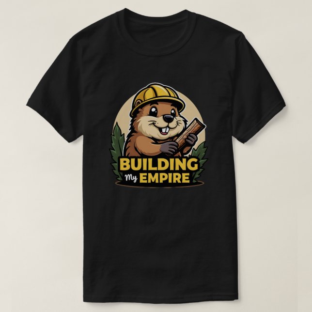 T-shirt Castor occupé - Construire mon empire de barrage (Design devant)