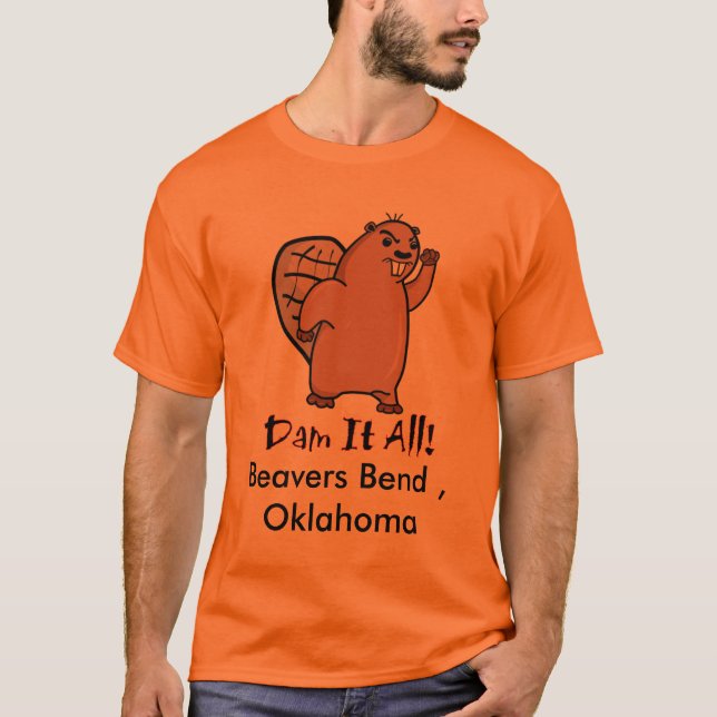 T-shirt Castor-Petit, courbure de castors, l'Oklahoma (Devant)