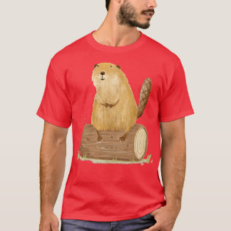 T-shirt Castor sur un journal