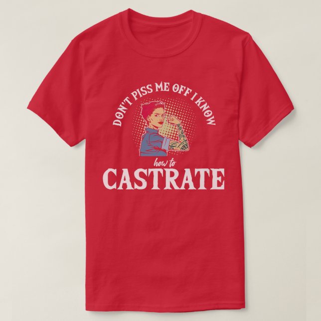 T-shirt Castrate Feminist Feminism Vet Tech Égalité  (Design devant)