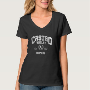 T-shirt Castro Valley CA Californie Vintage Thback