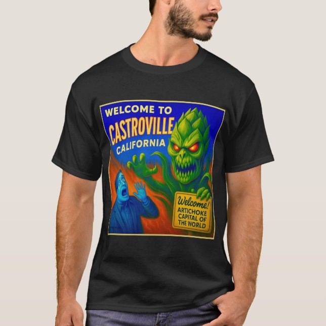 T-SHIRT CASTROVILLE, CALIFORNIE ARTICHOKE. (Devant)