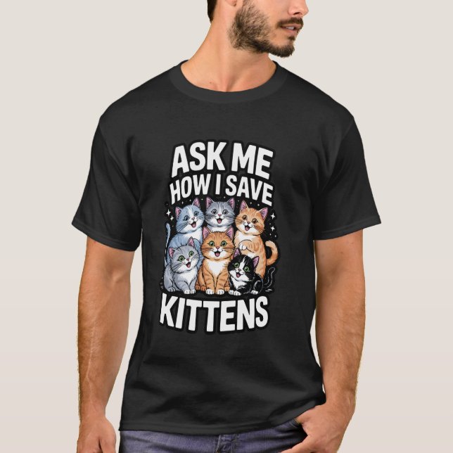 T-shirt Cat Adoption Animal Rescue Adopting for Cat Foster (Devant)