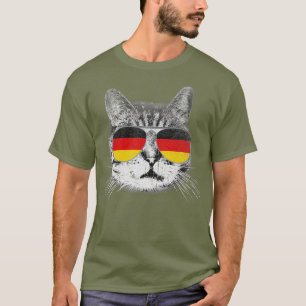T-shirt Cat Allemagne Allemagne Allemagne Pays Drapeau Ret