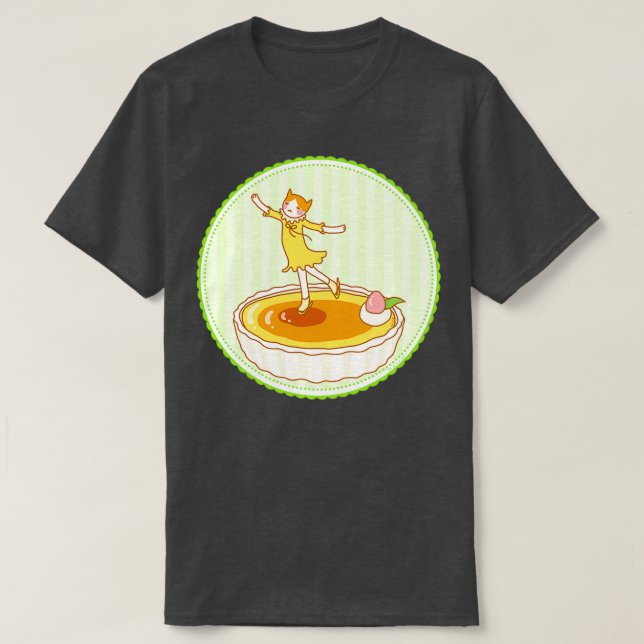 T-shirt Cat amp Creme Brulee Pâtisserie version (Design devant)