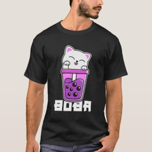 T-shirt Cat Anime Buble Tea Boba Neko Kawaii N