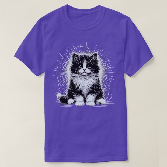 T-shirt Cat Art Design pour l'amoureux des chats amusant a (Design devant)