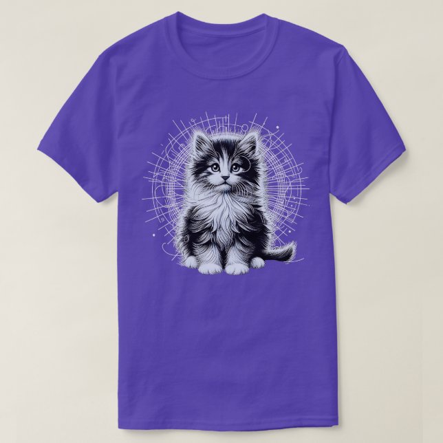 T-shirt Cat Art Design pour l'amoureux des chats amusant a (Design devant)