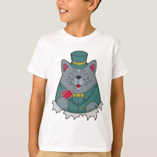 T-shirt Cat at Poker avec cartes de Poker
