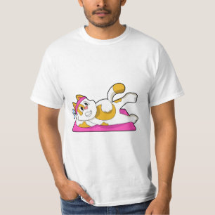T-shirt Cat at Yoga Exercice d'étirement