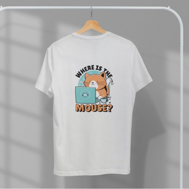 T-shirt Cat avec ordinateur (Créateur téléchargé)