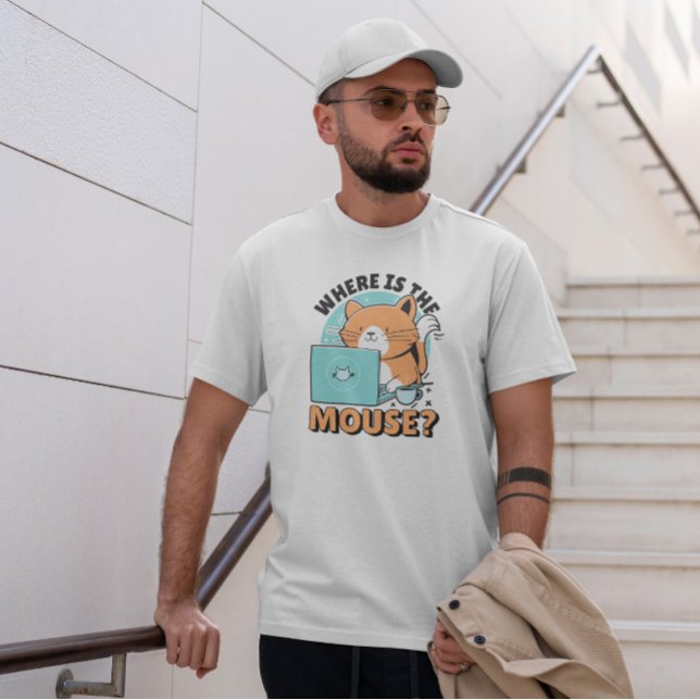 T-shirt Cat avec ordinateur (Créateur téléchargé)
